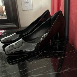 Calvin Klein Women's Black Glossy Heels